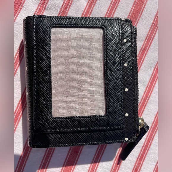 Kate Spade black-and-white polkadot small wallet - Picture 3 of 5